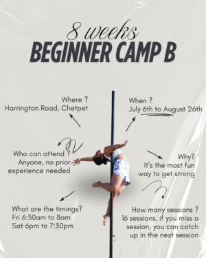 8 Week Camp B |  Fri 6.30am & Sat 6pm | Beginners | Harrington Road | Starts July 6th