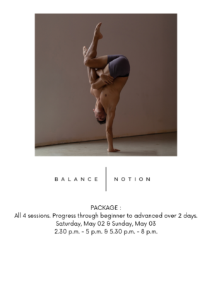 Balance Notion - Package Handstand Session | May 2 & 3 | 2.30pm - 8pm