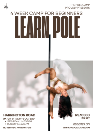 Learn Pole - 4 Week Camp | Batch C | Sat 6-7.30pm & Sun 4-5.30pm | 9 sessions | Harrington Road | Oct 3rd